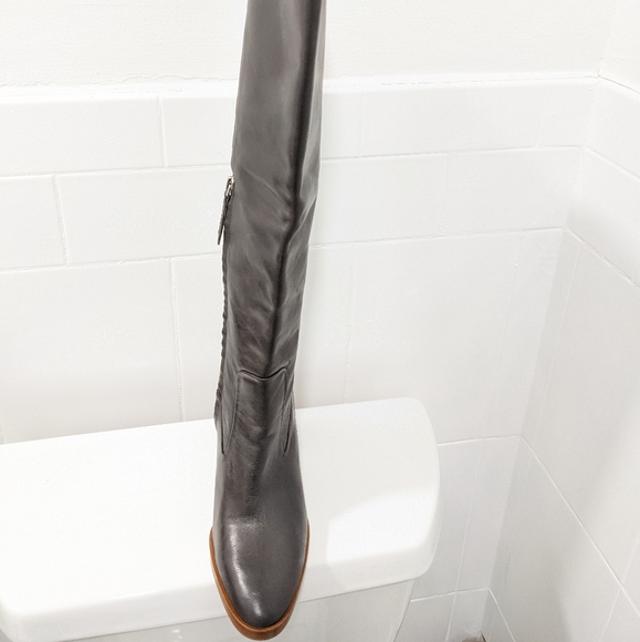 Zara leather knee high boots - Picture 5 of 16